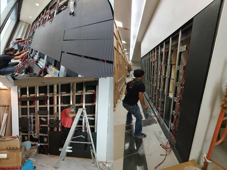 โครงสร้างติดตั้งจอ LED